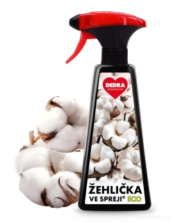 Dedra ECO žehlička ve spreji® WHITE COTTON na vyrovnání skladů a záhybů na oblečení, 500 ml